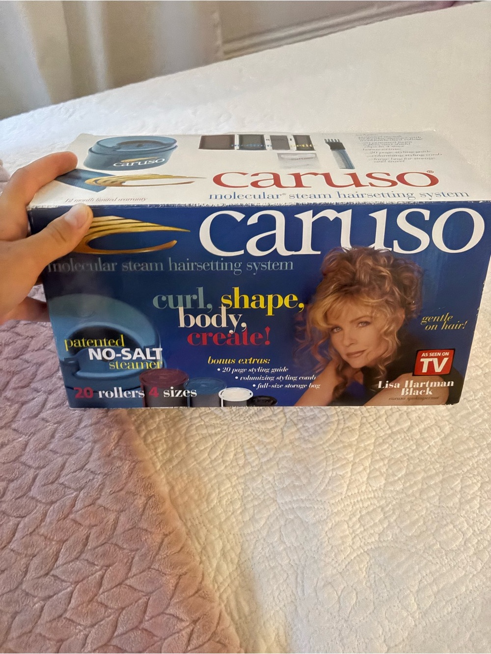Caruso Blue and White Molecular Curling Set